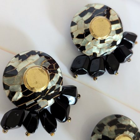 Mosaic Statement Fringe Earrings