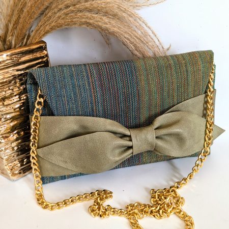 Asantewaa Fugu Clutch - Sage