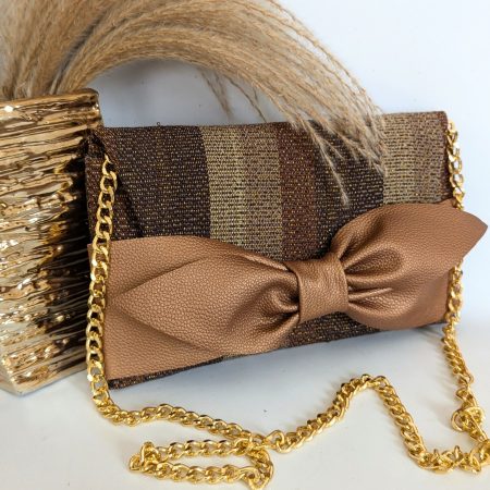 Asantewaa Fugu Clutch - Mocha